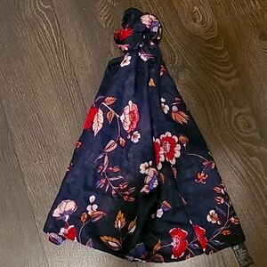Floral Navy Scarf/Wrap